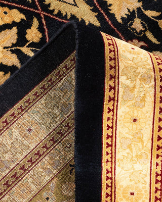 Traditional Mogul Black Wool Area Rug 12' 3" x 18' 7" - Solo Rugs