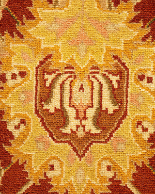 Traditional Mogul Orange Wool Area Rug 6' 3" x 9' 2" - Solo Rugs