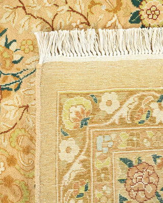 Traditional Mogul Yellow Wool Area Rug 9' 2" x 11' 10" - Solo Rugs