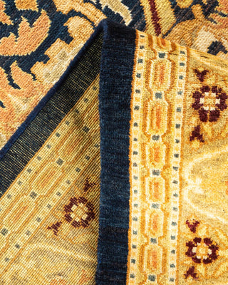 Traditional Mogul Blue Wool Area Rug 9' 0" x 11' 10" - Solo Rugs
