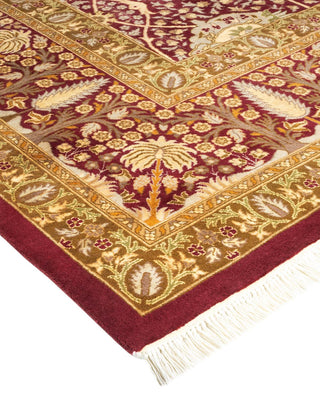 Traditional Mogul Orange Wool Area Rug 9' 2" x 12' 1" - Solo Rugs