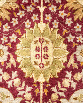 Traditional Mogul Orange Wool Area Rug 9' 2" x 12' 1" - Solo Rugs