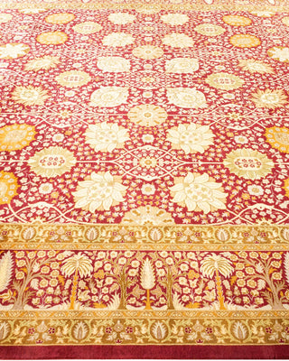 Traditional Mogul Orange Wool Area Rug 9' 2" x 12' 1" - Solo Rugs