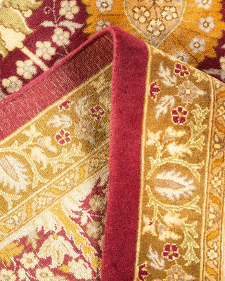 Traditional Mogul Orange Wool Area Rug 9' 2" x 12' 1" - Solo Rugs