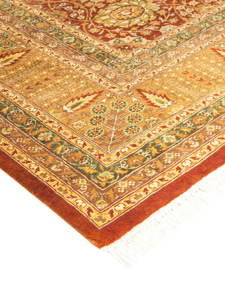 Traditional Mogul Orange Wool Area Rug 8' 1" x 13' 10" - Solo Rugs