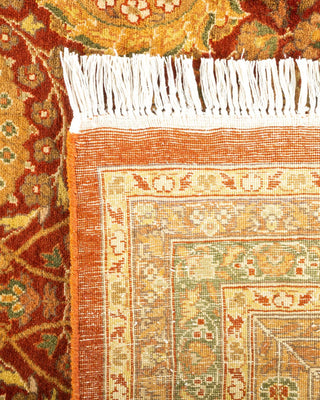 Traditional Mogul Orange Wool Area Rug 8' 1" x 13' 10" - Solo Rugs