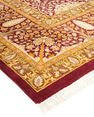 Traditional Mogul Purple Wool Area Rug 10' 2" x 13' 6" - Solo Rugs