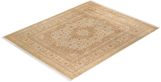 Traditional Mogul Ivory Wool Area Rug 8' 1" x 10' 3" - Solo Rugs