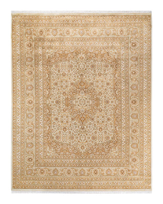 Traditional Mogul Ivory Wool Area Rug 8' 1" x 10' 3" - Solo Rugs