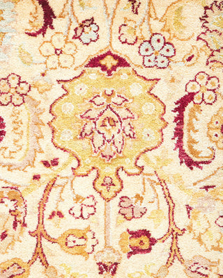 Traditional Mogul Ivory Wool Area Rug 6' 2" x 8' 10" - Solo Rugs
