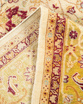 Traditional Mogul Ivory Wool Area Rug 6' 2" x 8' 10" - Solo Rugs