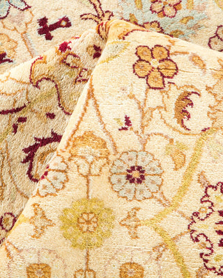 Traditional Mogul Ivory Wool Area Rug 6' 2" x 8' 10" - Solo Rugs