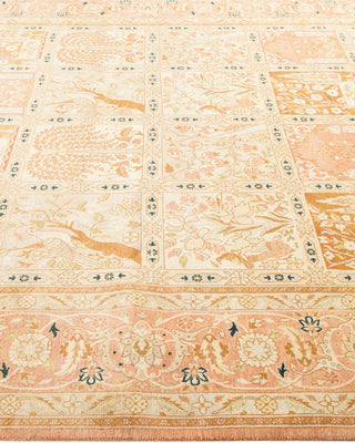 Traditional Mogul Pink Wool Area Rug 6' 1" x 8' 10" - Solo Rugs