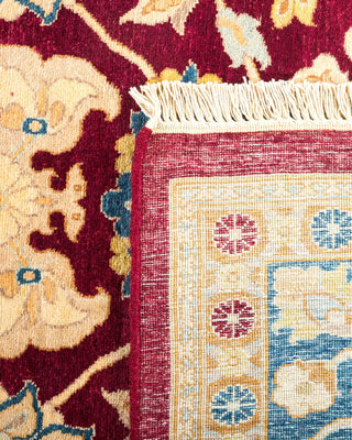 Traditional Mogul Red Wool Area Rug 6' 1" x 8' 9" - Solo Rugs