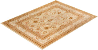 Traditional Mogul Ivory Wool Area Rug 9' 2" x 12' 2" - Solo Rugs