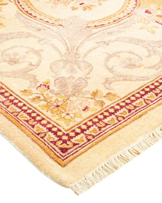 Traditional Mogul Ivory Wool Area Rug 8' 2" x 10' 4" - Solo Rugs