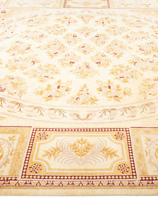 Traditional Mogul Ivory Wool Area Rug 8' 2" x 10' 4" - Solo Rugs