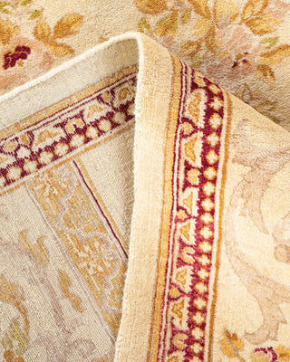 Traditional Mogul Ivory Wool Area Rug 8' 2" x 10' 4" - Solo Rugs