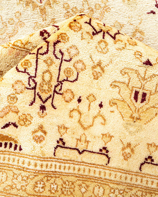 Traditional Mogul Ivory Wool Area Rug 8' 2" x 10' 2" - Solo Rugs