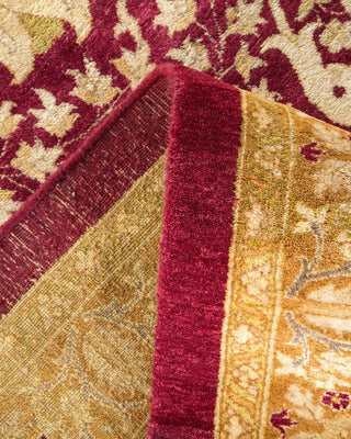 Traditional Mogul Purple Wool Area Rug 12' 2" x 17' 6" - Solo Rugs
