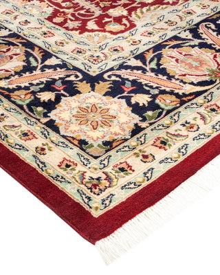 Traditional Mogul Red Wool Area Rug 7' 10" x 10' 2" - Solo Rugs