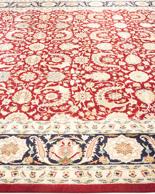 Traditional Mogul Red Wool Area Rug 7' 10" x 10' 2" - Solo Rugs