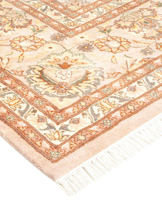 Traditional Mogul Ivory Wool Area Rug 9' 0" x 12' 5" - Solo Rugs