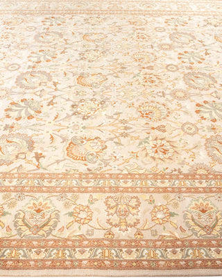 Traditional Mogul Ivory Wool Area Rug 9' 0" x 12' 5" - Solo Rugs