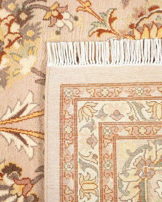 Traditional Mogul Ivory Wool Area Rug 9' 0" x 12' 5" - Solo Rugs