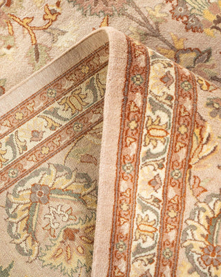 Traditional Mogul Ivory Wool Area Rug 9' 0" x 12' 5" - Solo Rugs