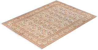 Traditional Mogul Ivory Wool Area Rug 9' 0" x 12' 5" - Solo Rugs