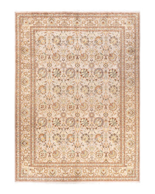 Traditional Mogul Ivory Wool Area Rug 9' 0" x 12' 5" - Solo Rugs