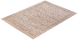 Traditional Mogul Beige Wool Area Rug 9' 2" x 12' 3" - Solo Rugs