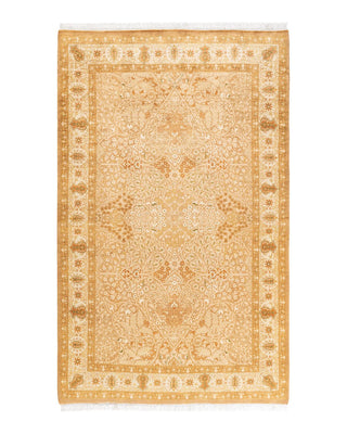Traditional Mogul Brown Wool Area Rug 4' 8" x 7' 5" - Solo Rugs