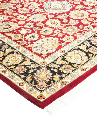 Traditional Mogul Orange Wool Area Rug 4' 1" x 6' 2" - Solo Rugs