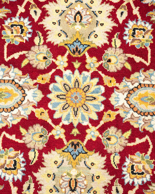 Traditional Mogul Orange Wool Area Rug 4' 1" x 6' 2" - Solo Rugs