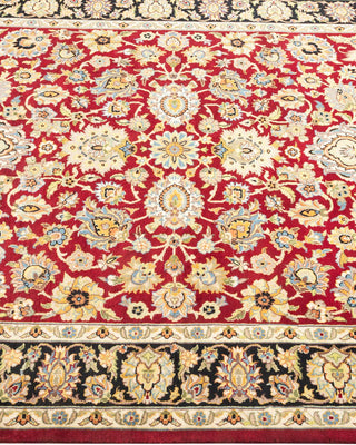 Traditional Mogul Orange Wool Area Rug 4' 1" x 6' 2" - Solo Rugs