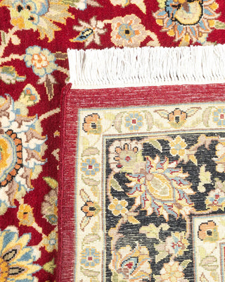 Traditional Mogul Orange Wool Area Rug 4' 1" x 6' 2" - Solo Rugs
