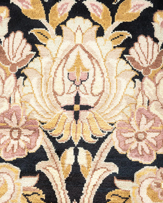 Traditional Mogul Black Wool Area Rug 12' 2" x 18' 5" - Solo Rugs