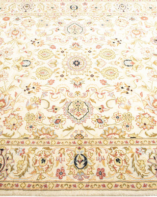 Traditional Mogul Ivory Wool Area Rug 4' 3" x 6' 5" - Solo Rugs