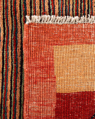 Contemporary Modern Orange Wool Area Rug 8' 2" x 9' 7" - Solo Rugs