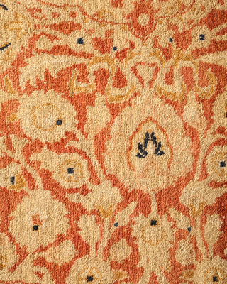 Traditional Mogul Orange Wool Area Rug 8' 2" x 10' 3" - Solo Rugs