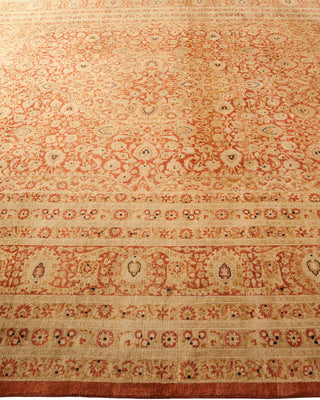 Traditional Mogul Orange Wool Area Rug 8' 2" x 10' 3" - Solo Rugs