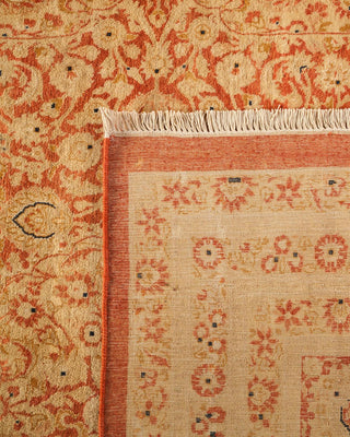 Traditional Mogul Orange Wool Area Rug 8' 2" x 10' 3" - Solo Rugs