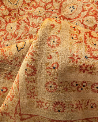 Traditional Mogul Orange Wool Area Rug 8' 2" x 10' 3" - Solo Rugs