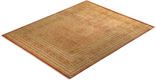 Traditional Mogul Orange Wool Area Rug 8' 2" x 10' 3" - Solo Rugs