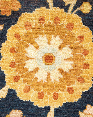Traditional Mogul Blue Wool Area Rug 11' 10" x 15' 5" - Solo Rugs