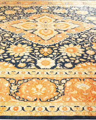 Traditional Mogul Blue Wool Area Rug 11' 10" x 15' 5" - Solo Rugs