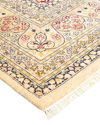 Traditional Mogul Ivory Wool Area Rug 8' 1" x 10' 6" - Solo Rugs