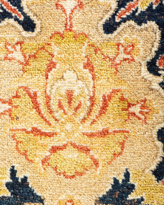 Traditional Mogul Orange Wool Area Rug 8' 2" x 10' 5" - Solo Rugs